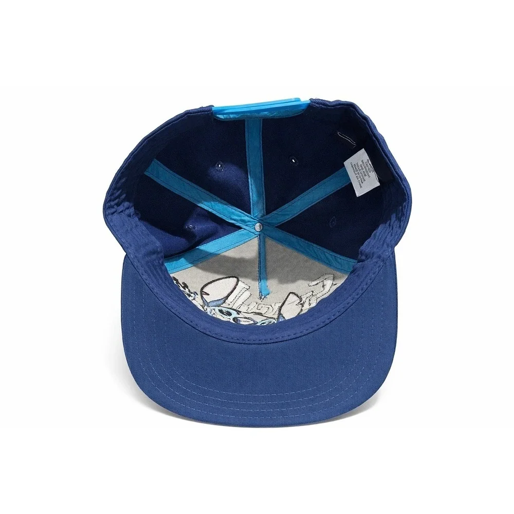 DISNEY Stitch Snapback Hat Blue Embroidered Adjustable Cap‎ One Size